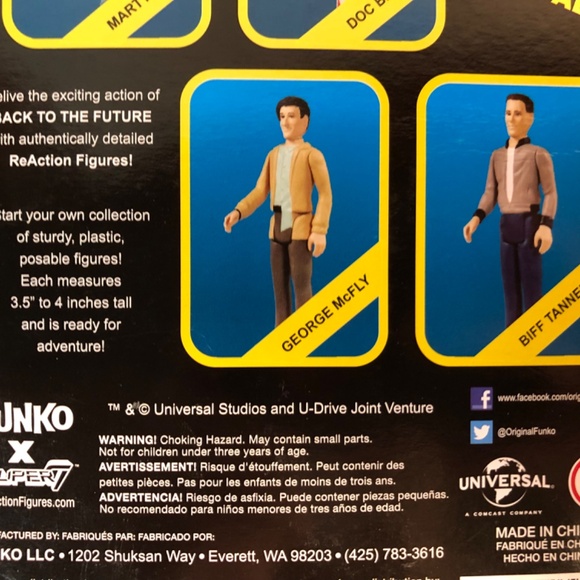 Unpunched New Funko Back to the Future  ReAction Action Figure  DOC BROWN (NIP) - Picture 7 of 9